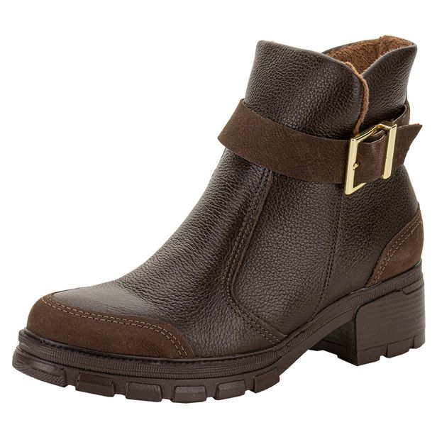 Bota Feminina Cano Baixo Pegada 281810 CHOCOLATE 34