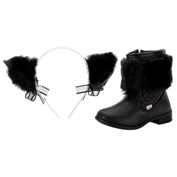 Bota Infantil Feminina Kidy 0360022 PRETO 22