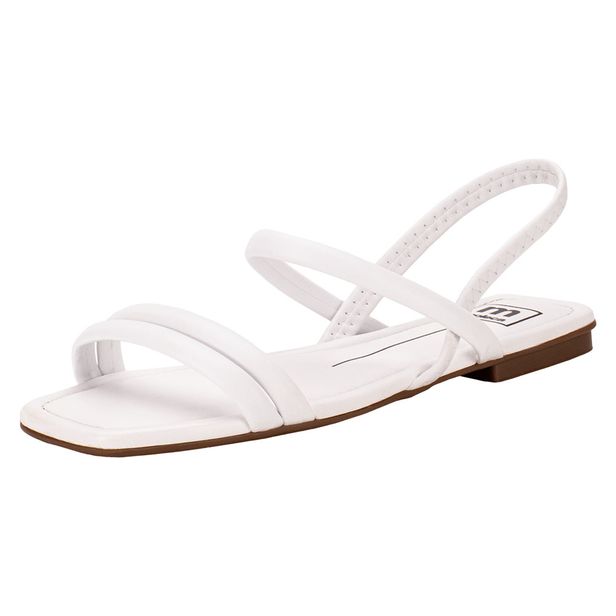 Sandália Feminina Flat Moleca 5462111 BRANCO 35