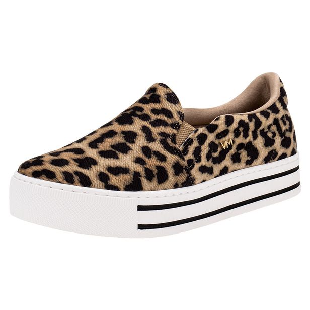 Tênis Feminino Slip On Via Marte - 238601 ONÇA 01 34