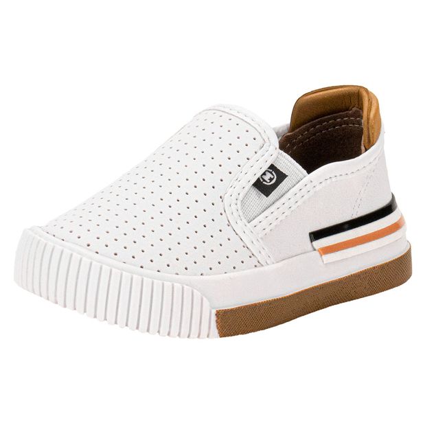 Tênis Infantil Masculino Slip On Molekinho 2615100 BRANCO 20