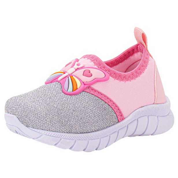 Tênis Infantil Feminino Nayarinha 383TN CINZA/ROSA 23