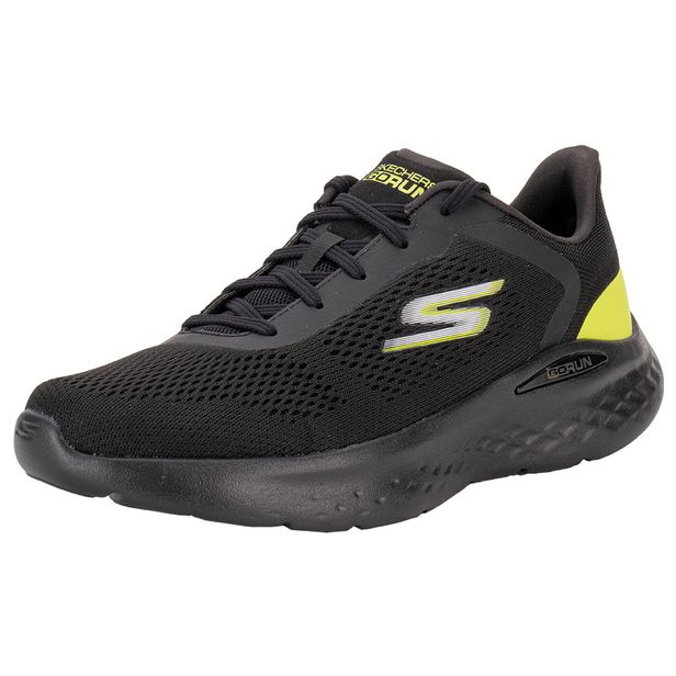 Tênis Masculino Go Run Lite Skechers 894340BR PRETO/VERDE 38