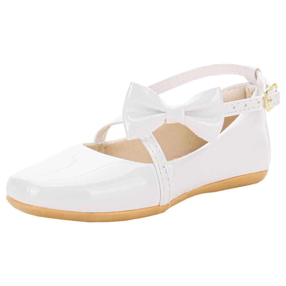 Sapatilha Infantil Feminina Nayarinha 0980 BRANCO cloviscalcados