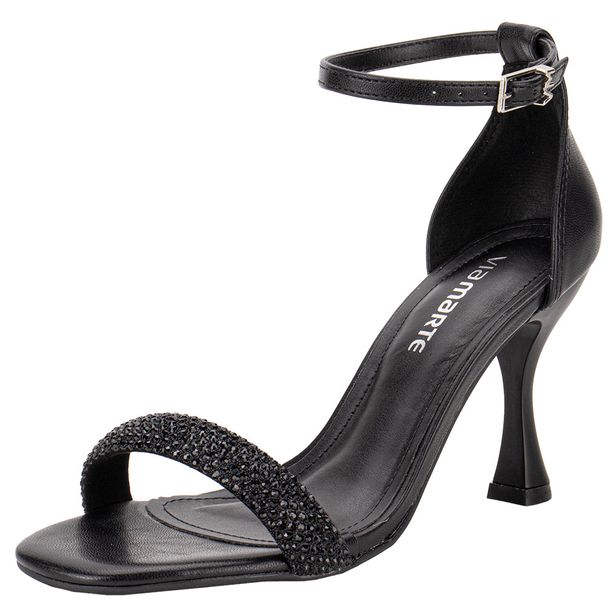 Sandália Feminina Salto Taça Via Marte 149009 PRETO 35