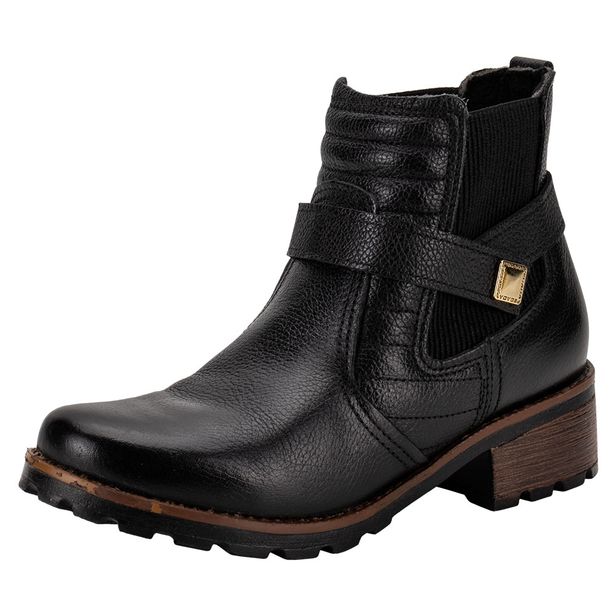 Bota Feminina Cano Baixo Pegada 281412 PRETO 39
