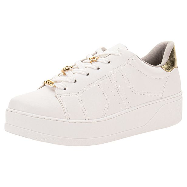 Tênis Feminino Via Marte - 23150201 BRANCO/DOURADO 34