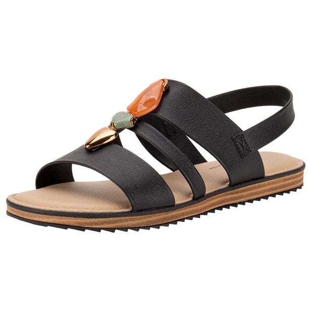 Sandália Feminina Flat Modare 7141144 PRETO 35