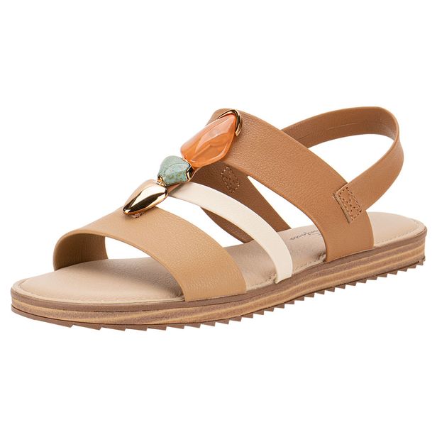Sandália Feminina Flat Modare 7141144 CAMEL 35