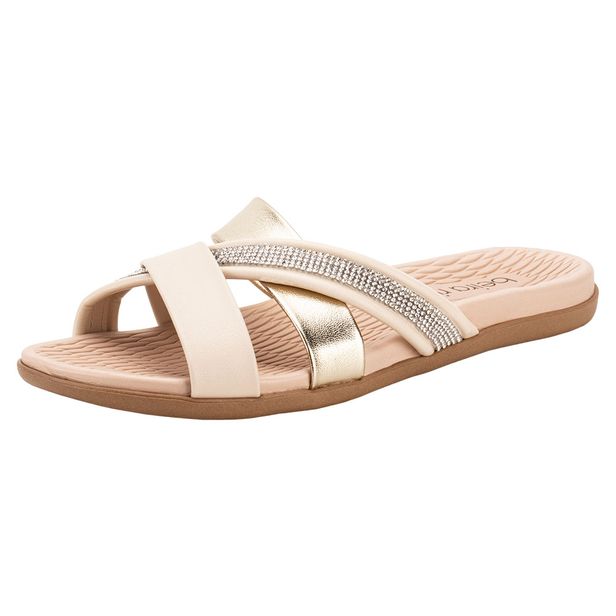 Tamanco Feminino Flat Beira Rio 8544103 OURO 35