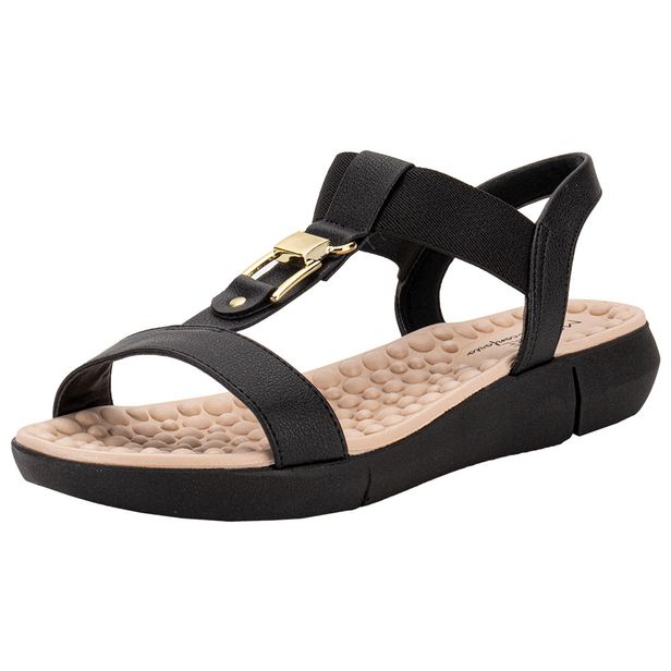 Sandália Feminina Flat Modare 7142139 PRETO 34