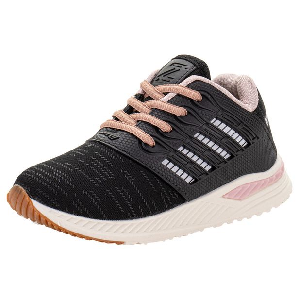 Tênis Infantil Feminino Zeuz 93KX-I PRETO/ROSA 28