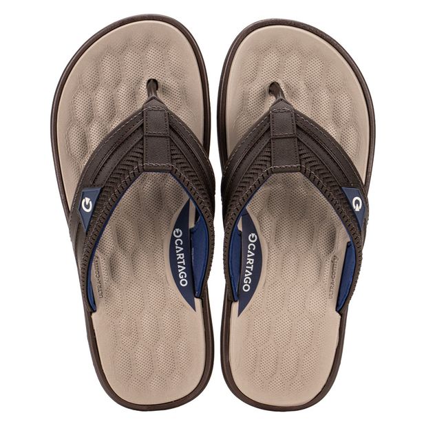 Chinelo Masculino Malta VI Cartago 12496 CAFÉ/BEGE 37/38