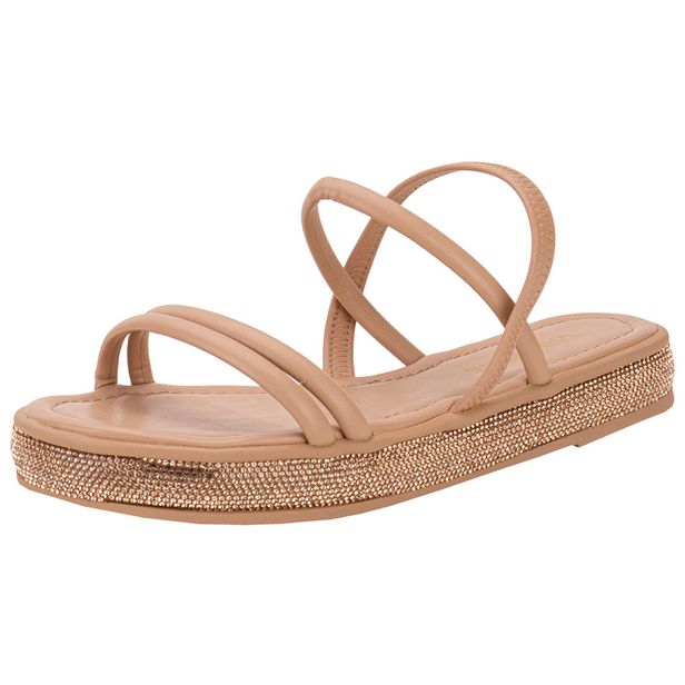 Sandália Feminina Flat Via Marte 114004 BRONZE 35