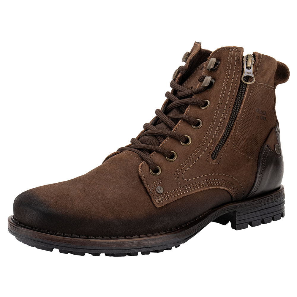 Bota Masculina Coturno Pegada 180745 CAFÉ cloviscalcados
