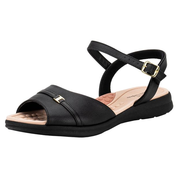 Sandália Feminina Flat Modare - 7174113 PRETO 01 34