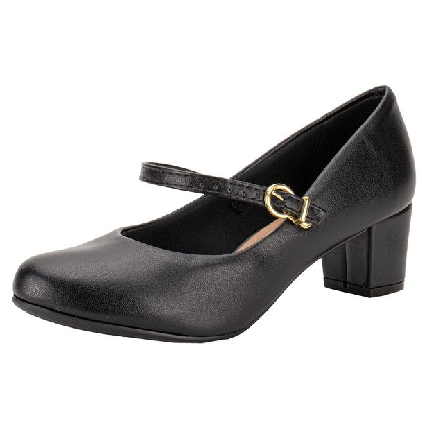 Sapato Feminino Salto Grosso Beira Rio 4777475 PRETO 34