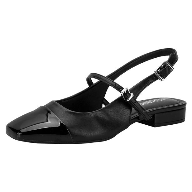 Sapato Feminino Salto Grosso Via Marte 160003 PRETO 33