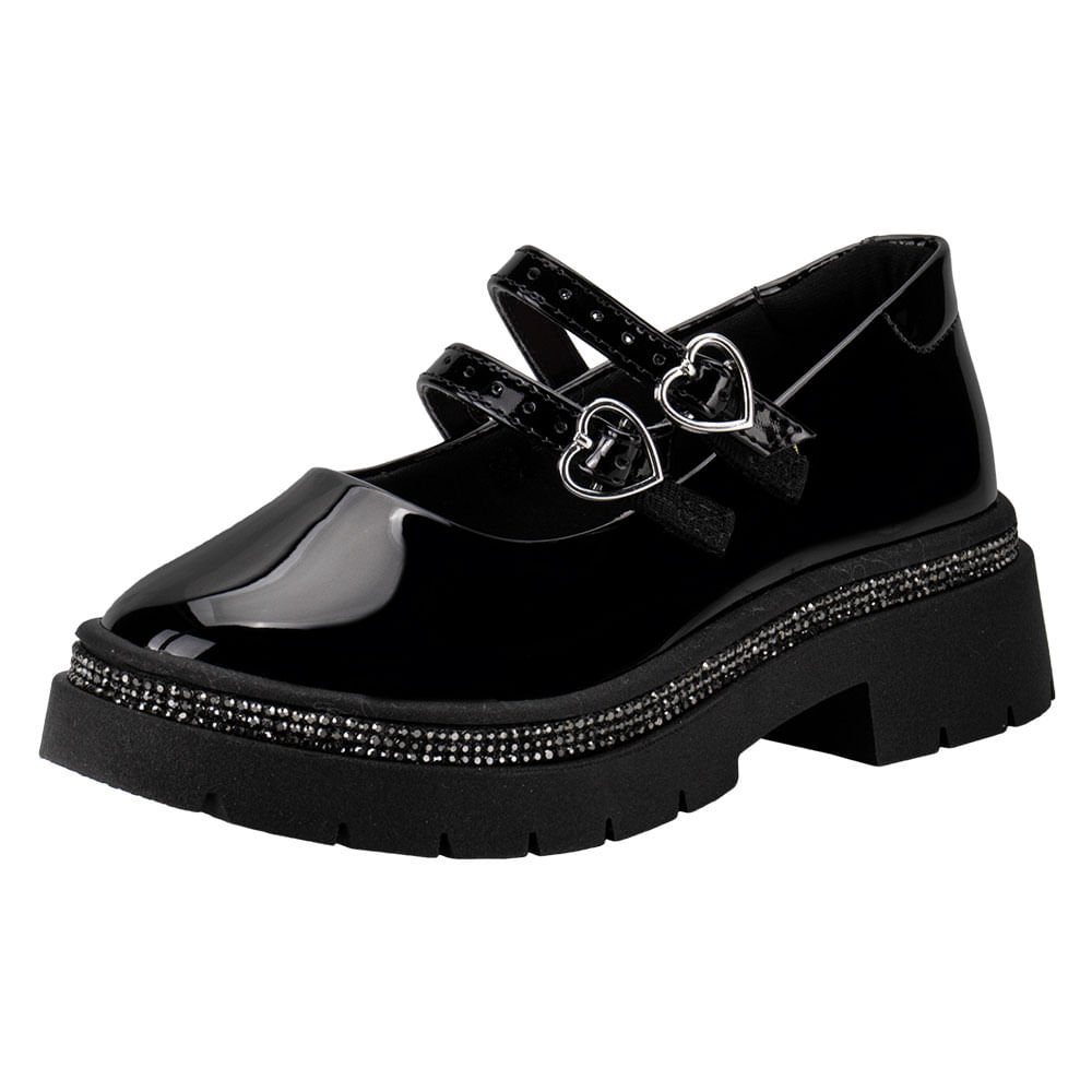 Sapato Infantil Feminino Molekinha 2576202 PRETO cloviscalcados