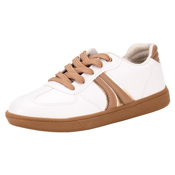 Tênis Feminino Casual Beira Rio 4313105 BRANCO/BEGE 34