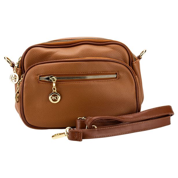 Bolsa Feminina Transversal H.E GH386 CARAMELO