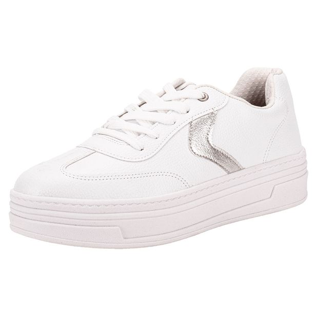 Tênis Feminino Casual Beira Rio 4321101 BRANCO/CINZA 34