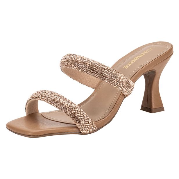 Tamanco Feminino Salto Taça Via Marte 105010 BRONZE 34