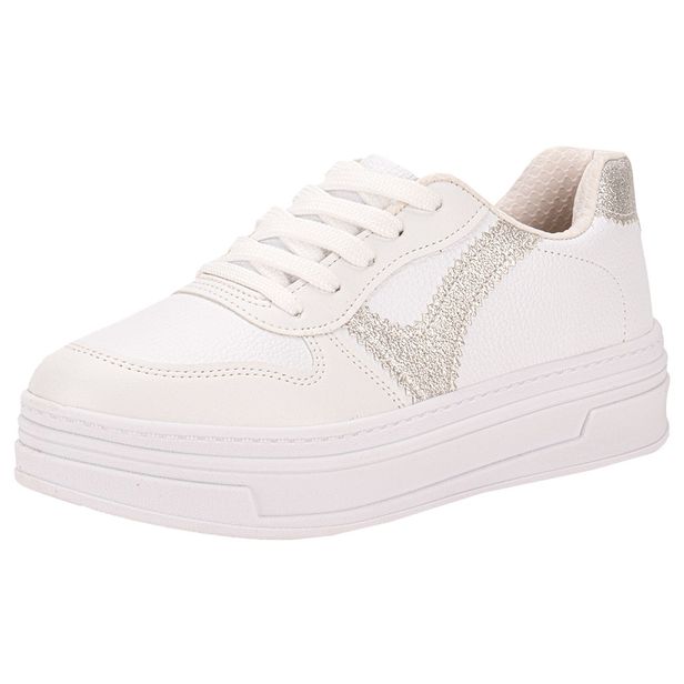 Tênis Feminino Casual Beira Rio 4321103 BRANCO/CINZA 33