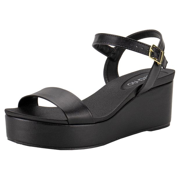 Sandália Feminina Anabela Beira Rio 8407135 PRETO 34