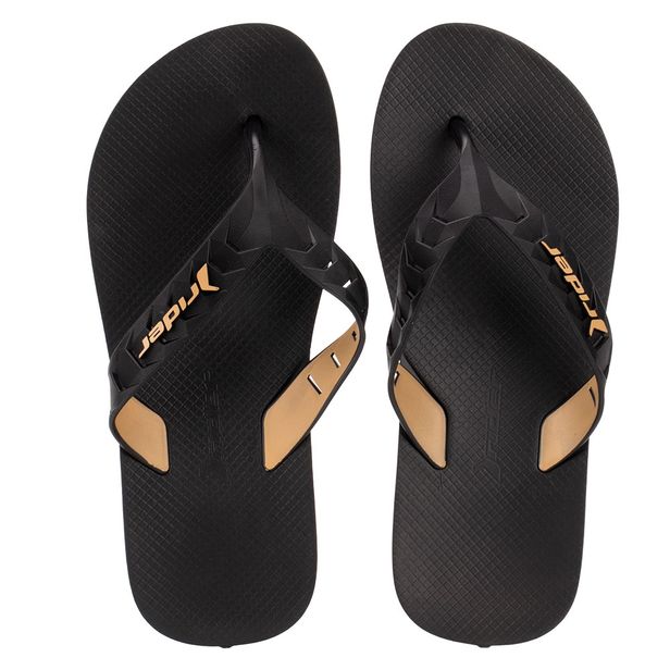 Chinelo Masculino Street Duo Rider - 12430 PRETO/BEGE 39/40