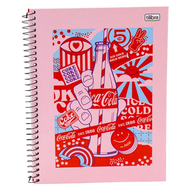 Caderno Coke Style On Coca Cola 012523 ROSA