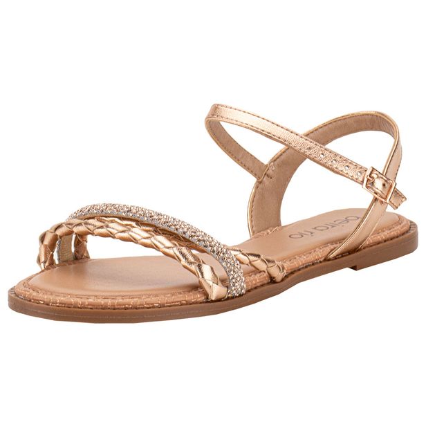 Sandália Feminina Flat Beira Rio 8472413 BRONZE 34