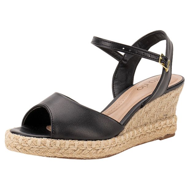 Sandália Feminina Anabela Beira Rio 8486118 PRETO 36