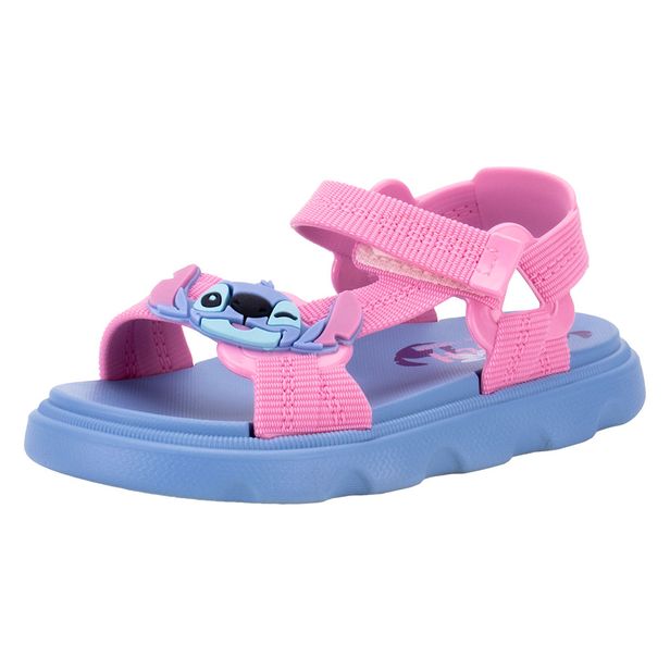 Sandália Infantil Disney Stitch Grendene Kids 23160 AZUL/ROSA 19