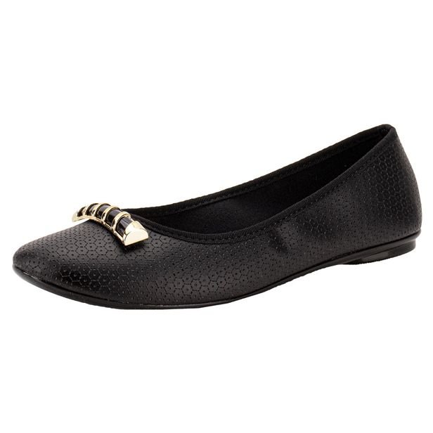 Sapatilha Feminina Flat Moleca 5726138 PRETO 34