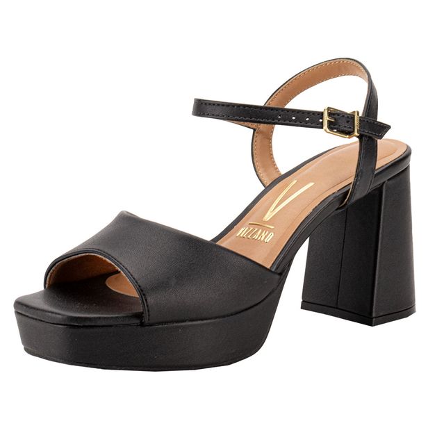 Sandália Feminina Meia Pata Vizzano 6472207 PRETO 34