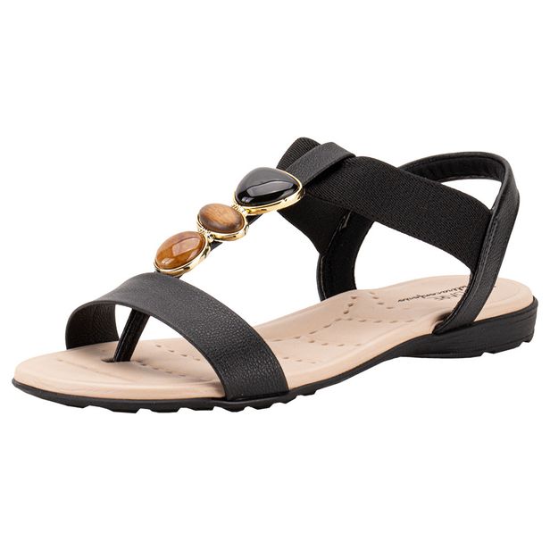 Sandália Feminina Flat Modare 7053172 PRETO 34