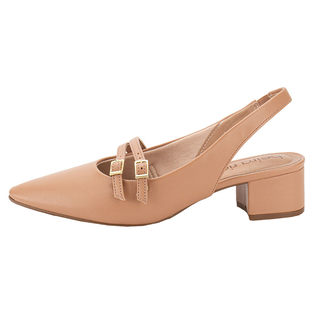 Sapato Feminino Salto Grosso Beira Rio 4182224 SALMÃO cloviscalcados
