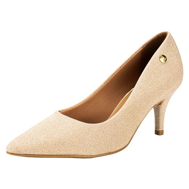 Scarpin Feminino Salto Fino Vizzano 1185702 OURO 35