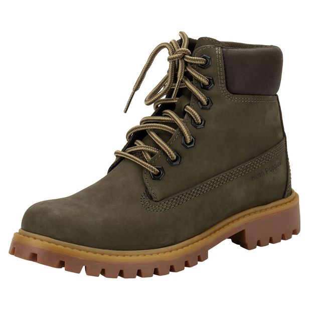 Bota Feminina Coturno Hush Puppies Macboot 0013 OLIVA 35