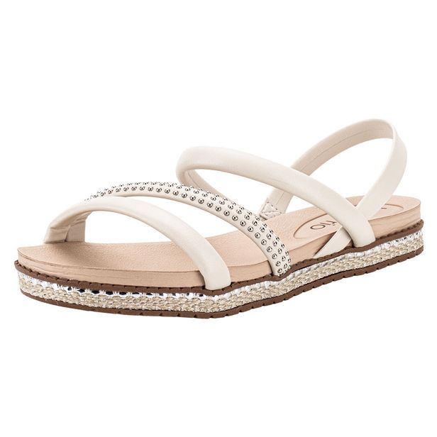 Sandália Feminina Flat Beira Rio 83211746 MARFIM 34