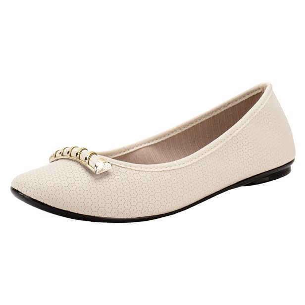 Sapatilha Feminina Flat Moleca 5726138 MARFIM 35