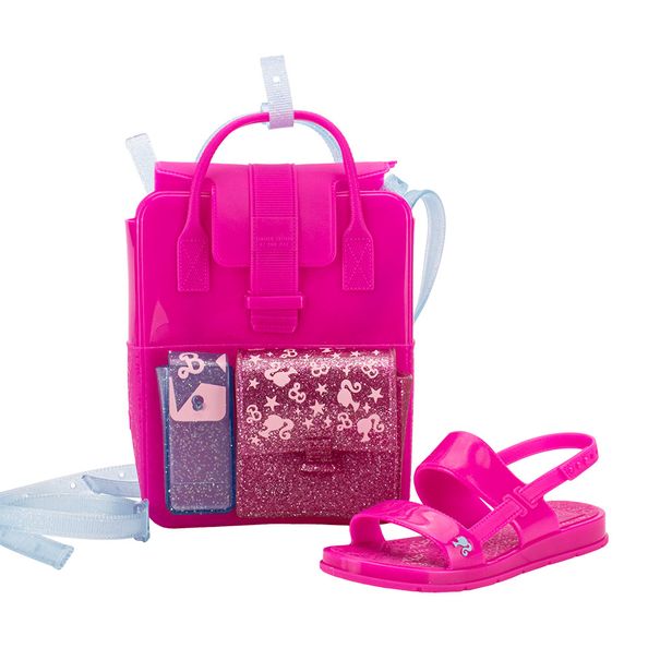 Kit Sandália Barbie + Mochila Color Grendene Kids 23067 PINK 23/24