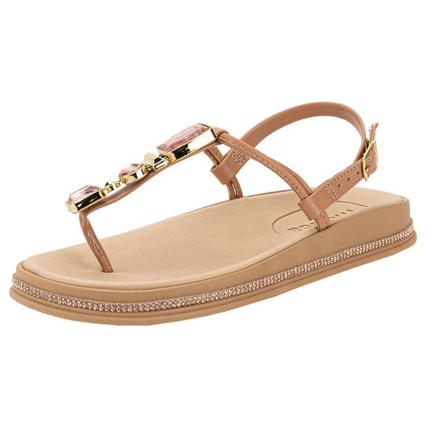 Sandália Feminina Flat Moleca 5509204 SALMÃO 34