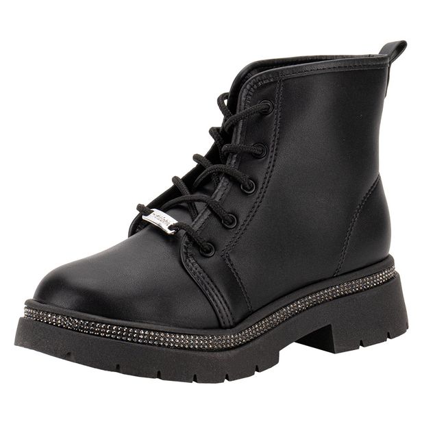 Bota Infantil Feminina Coturno Molekinha 2182200 PRETO 26
