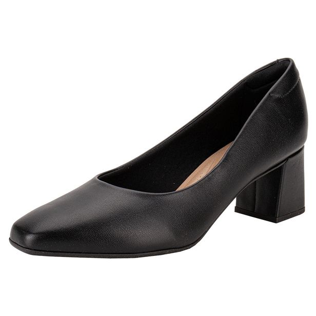 Sapato Feminino Salto Grosso Beira Rio 4314100 PRETO 34