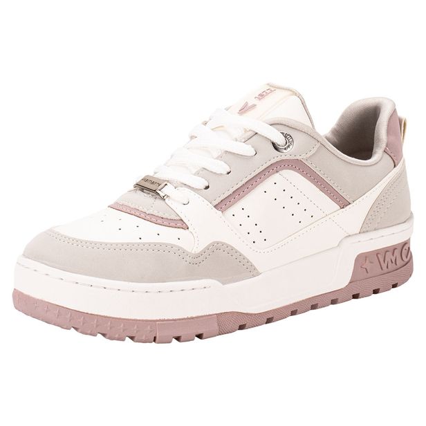 Tênis Feminino Casual Via Marte 208004 BRANCO/ROSA 34