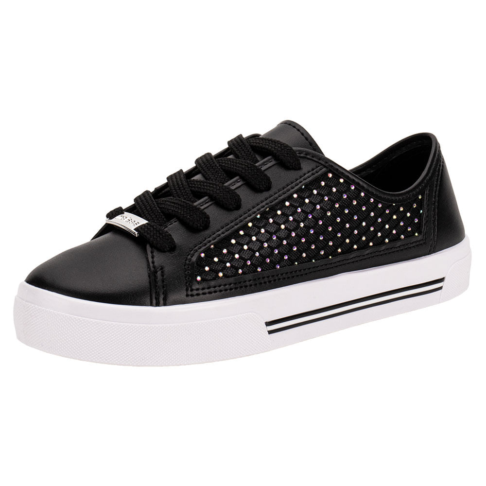 Tênis Feminino Casual Moleca 5667343 PRETO cloviscalcados
