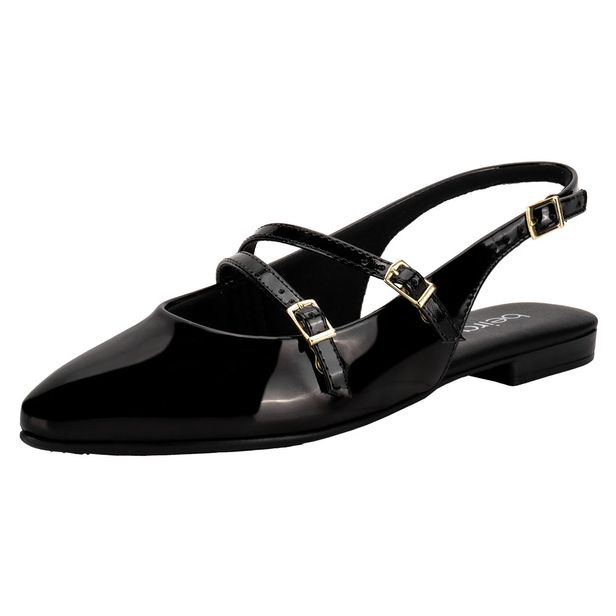 Sapato Feminino Mule Beira Rio 41341012 VERNIZ/PRETO 34