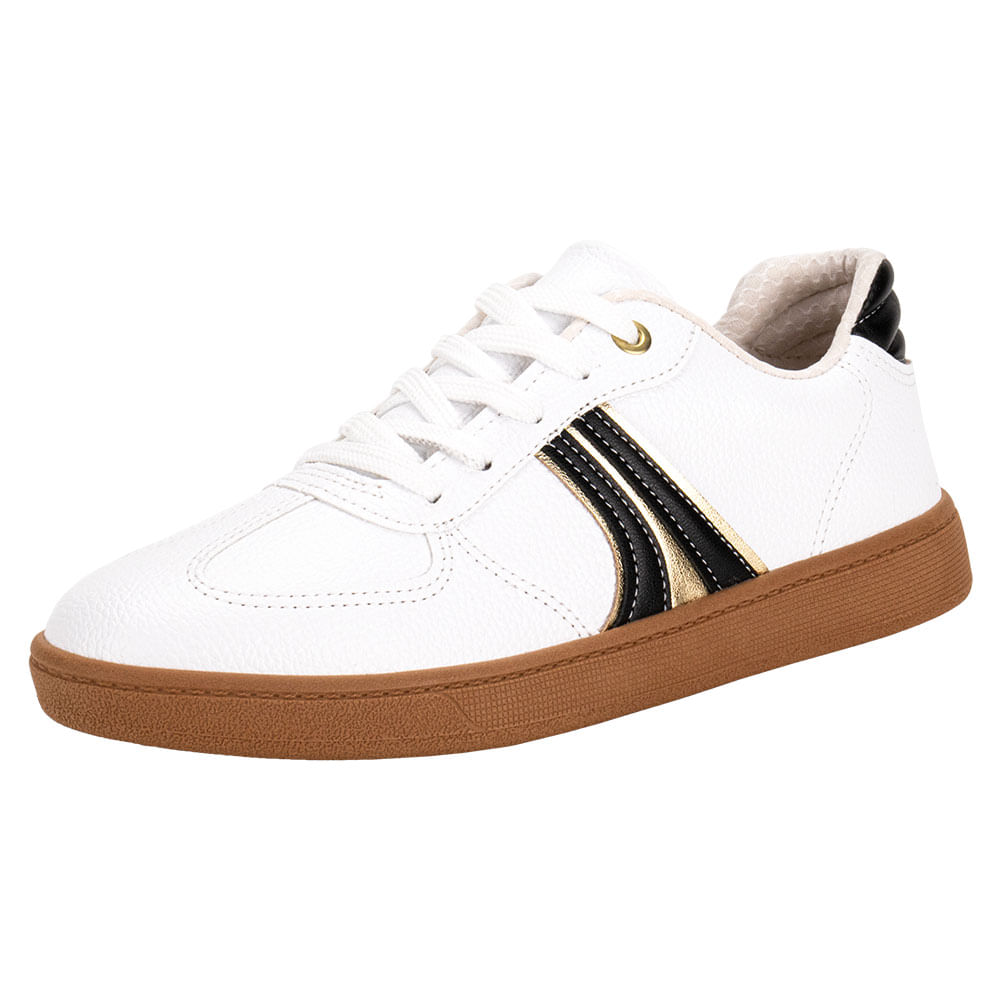 Tênis Feminino Casual Beira Rio 4313105 BRANCO/PRETO cloviscalcados